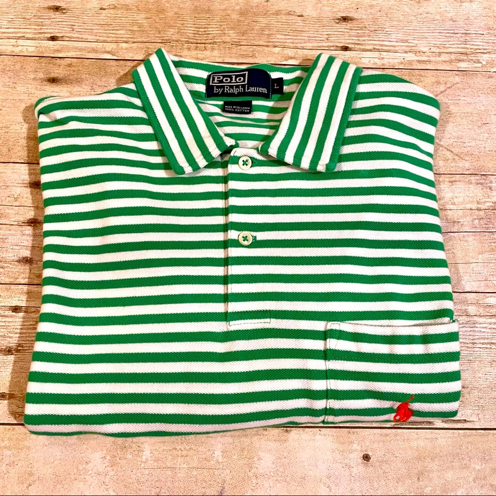 Host Pick! Polo by Ralph Lauren Striped Polo Shirt Sz L